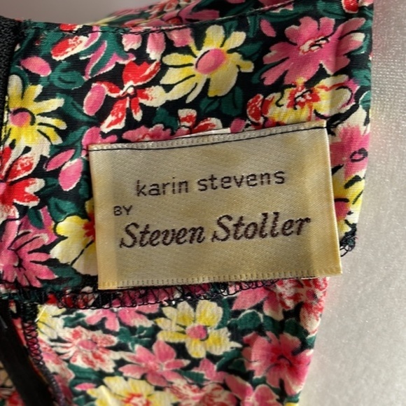 Vintage ILGWU Floral Karin Stevens by Steven Stoller Midi Dress Cottage Core sz8 - Picture 11 of 14